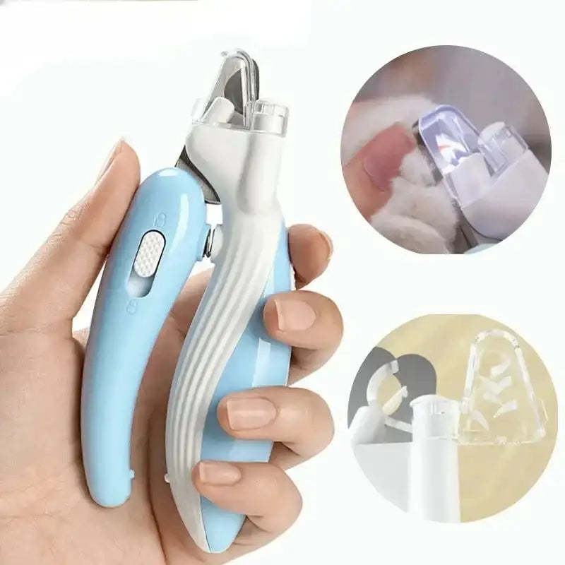 Professional Pet Nail Clippers with LED Light - Stainless Steel Nail Trimmer for Dogs, Cats, and Small Animals - Safe & Easy Grooming
