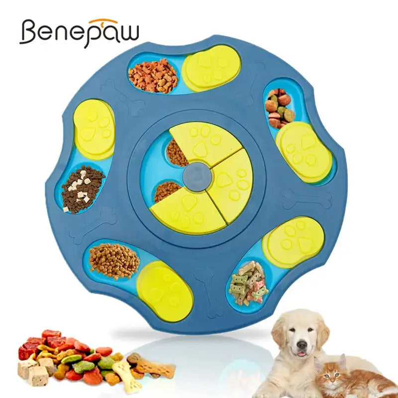Benepaw IQ Slider Puzzle - Interactive Slow Feeder for Dogs/Cats, All Sizes