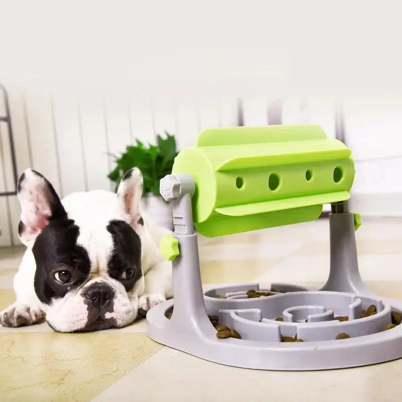 Adjustable Rolling Puzzle Feeder Bowl – Slow Food Dispenser for Dogs & Cats to Prevent Choking & Obesity