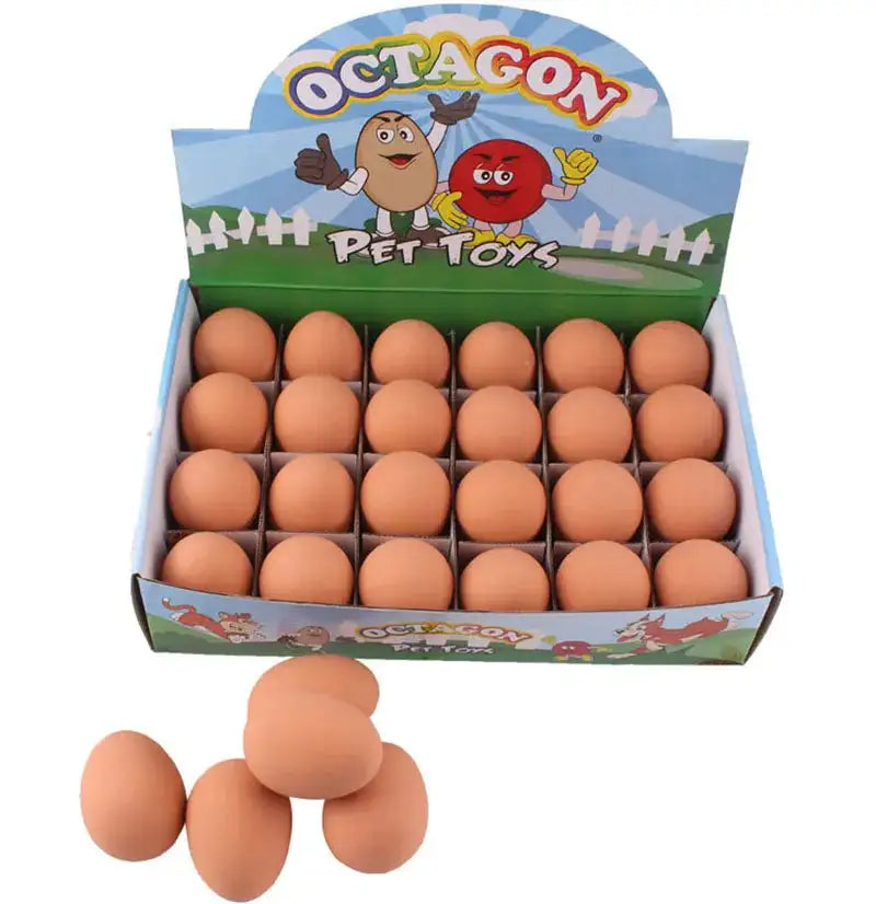 Indestructible Egg Chew Ball - Bouncy Interactive Toy for Aggressive Chewers