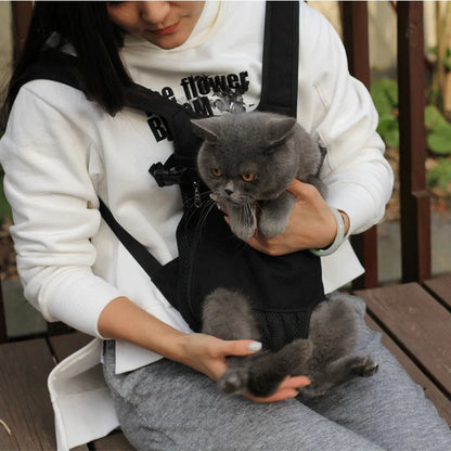 Adjustable Pet Carrier Backpack for Cats & Dogs - Portable Travel Bag