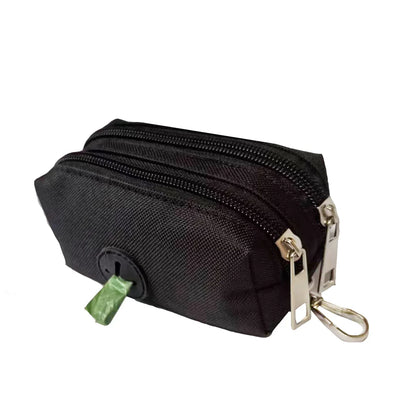 2-in-1 Hands-Free Poop Bag Dispenser w/Leash Clip & Storage Pocket - Waterproof
