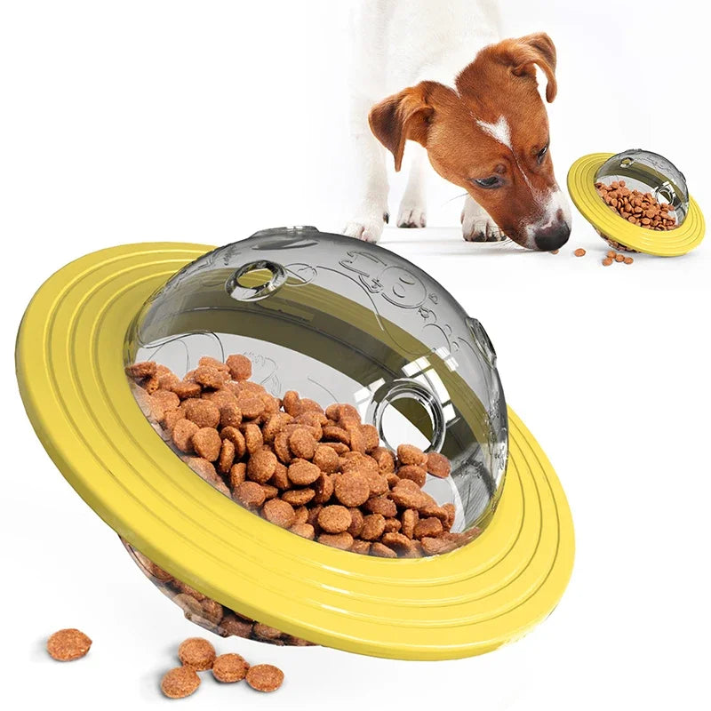 2-in-1 Flying Disc & Slow Feeder Puzzle Toy for Dogs/Cats - IQ Training, Anti-Choke, Durable Chew