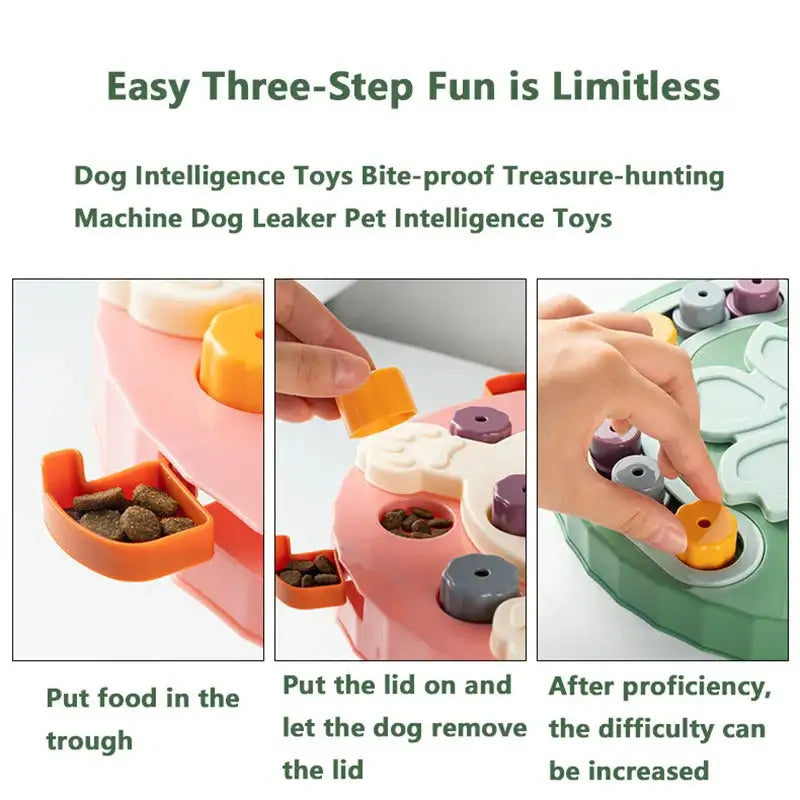 Interactive Dog Puzzle Toy – IQ-Boosting Slow Feeder Bowl with Non-Slip Base for Cats & Dogs